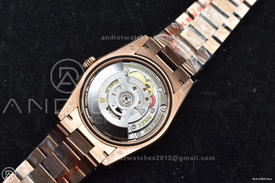 Diamond Square V5 Original DayDate RG (Gain Edition Dial Weight) President Best Steel 671 on 36 904L Grey with Bracelet vr3255 QF 0129